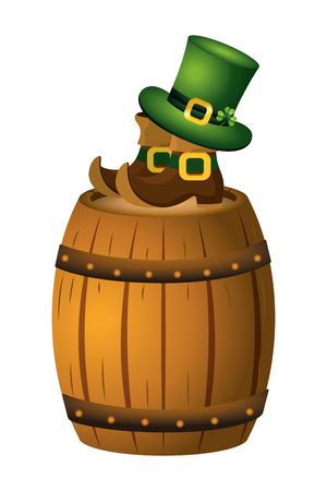leprechaun barrel shoes vector illustrationのイラスト素材