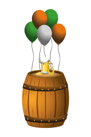 globes party barrel beer vector illustrationのイラスト素材