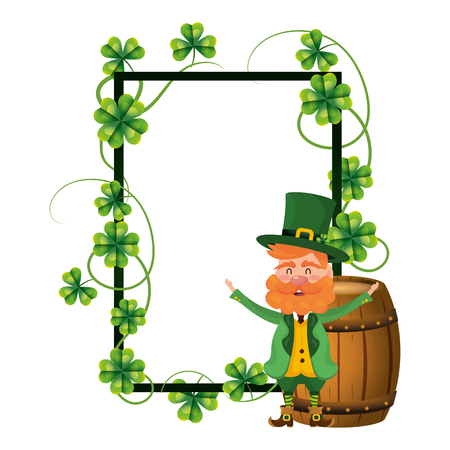 frame four leaf clover vector illustrationのイラスト素材