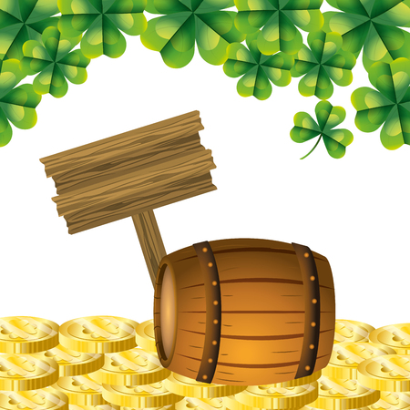 leprechaun sign fortune frame vector illustrationのイラスト素材