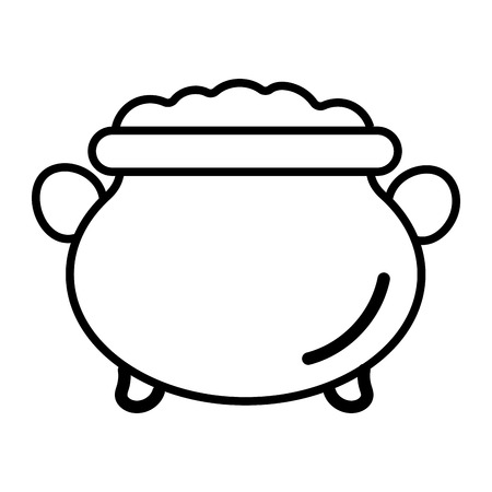 gold coin pot cartoon vector illustration graphic designのイラスト素材