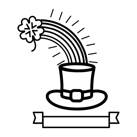 st patricks day hat cartoon vector illustration graphic designのイラスト素材