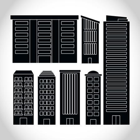 buildings city skyscraper vector illustrationのイラスト素材