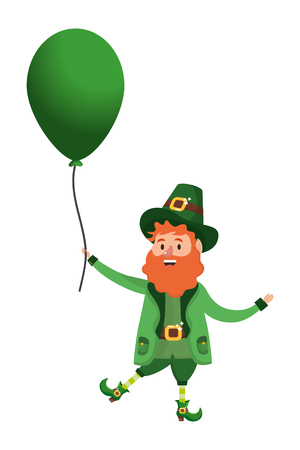 leprechaun beard hat globe vector illustrationのイラスト素材