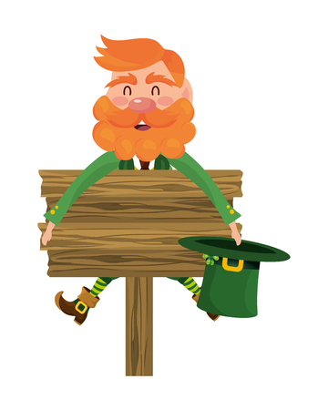 dwarf man road sign vector illustrationのイラスト素材