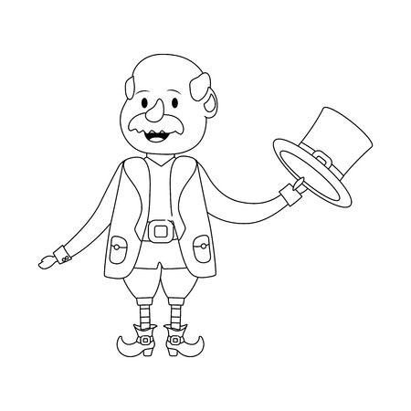 st patricks day leprechaun cartoon vector illustration graphic designのイラスト素材