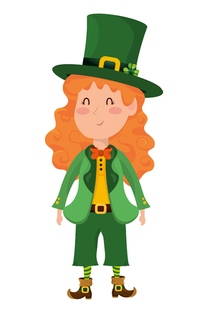 st patricks day elf cartoon vector illustration graphic designのイラスト素材