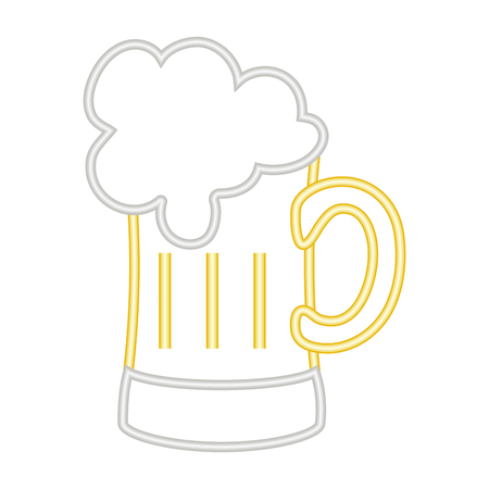 beer glass cartoon vector illustration graphic designのイラスト素材