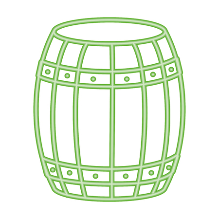 wooden barrel cartoon vector illustration graphic designのイラスト素材