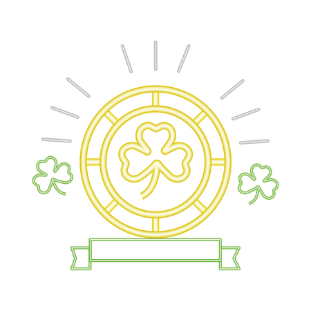st patricks day coin cartoon vector illustration graphic designのイラスト素材