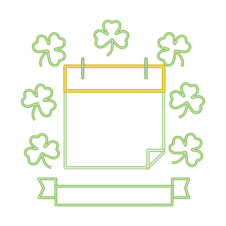 st patricks day notebook cartoon vector illustration graphic designのイラスト素材