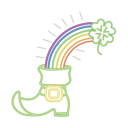 st patricks day leprechaun boot cartoon vector illustration graphic designのイラスト素材