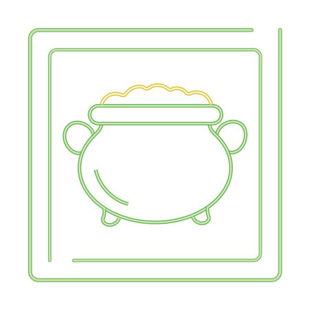 gold coins pot cartoon vector illustration graphic designのイラスト素材