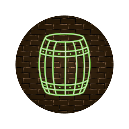 wooden barrel cartoon vector illustration graphic designのイラスト素材