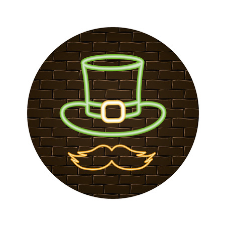 leather hat with moustache cartoon vector illustration graphic designのイラスト素材