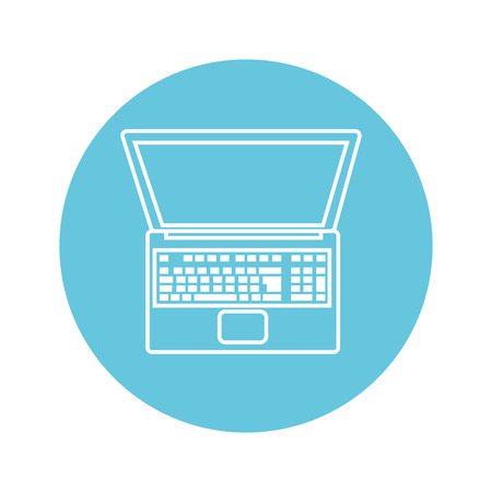 technology laptop cartoon vector illustration graphic designのイラスト素材