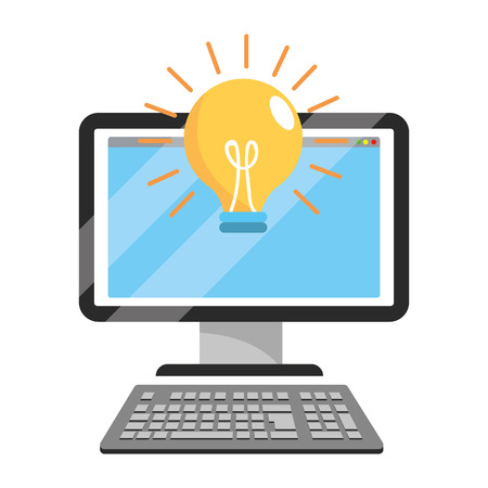technology computer cartoon vector illustration graphic designのイラスト素材