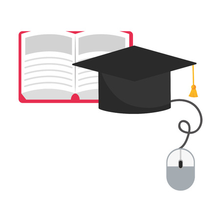 online education elements cartoon vector illustration graphic designのイラスト素材