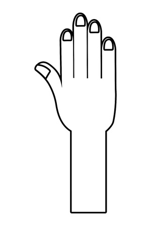 human hand cartoon vector illustration graphic designのイラスト素材