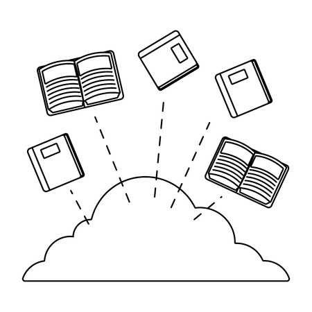online education elements cartoon vector illustration graphic designのイラスト素材