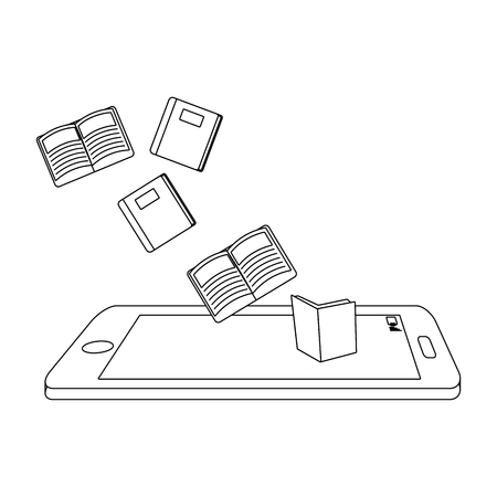 online education cartoon vector illustration graphic designのイラスト素材