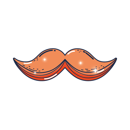 mustache style hipster accessory vector illustration designのイラスト素材
