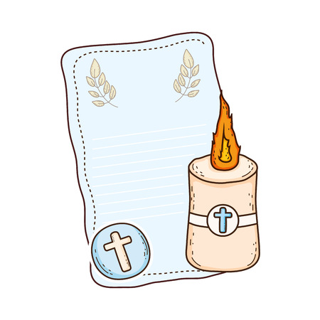 Paschal candle sacred iconのイラスト素材