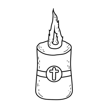 Paschal candle sacred iconのイラスト素材