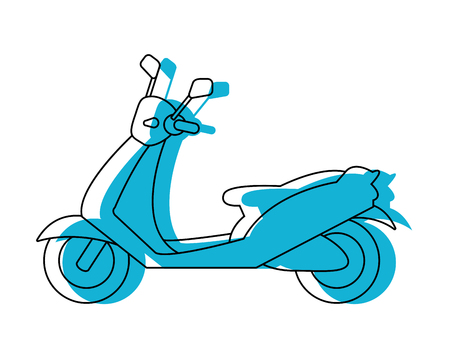 transportation concept motorcycle cartoon vector illustration graphic designのイラスト素材