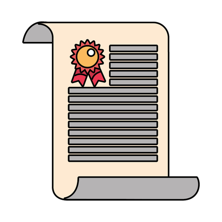 study element certificate diploma cartoon vector illustration graphic designのイラスト素材