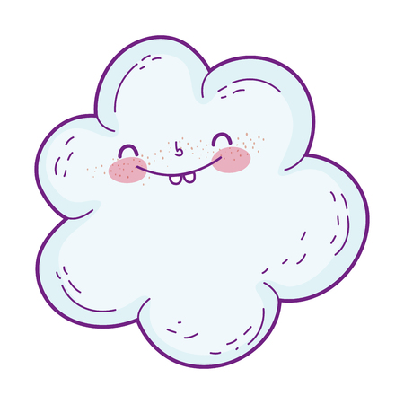 cute cloud character vector illustration designのイラスト素材