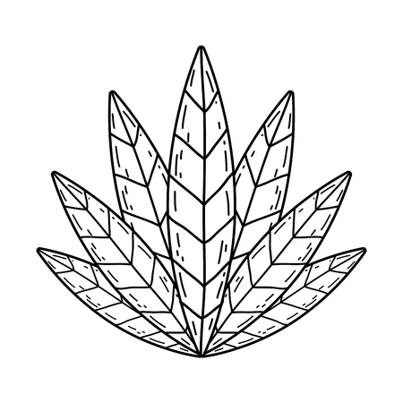 branch with leafs plant vector illustration designのイラスト素材