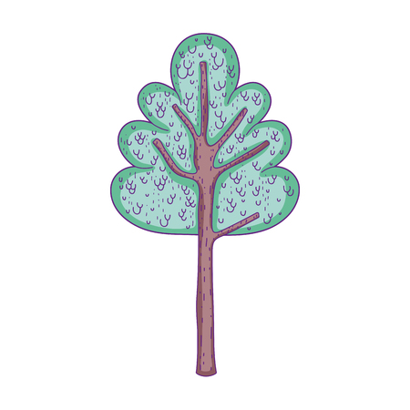 beautiful tree fairytale icon vector illustration designのイラスト素材