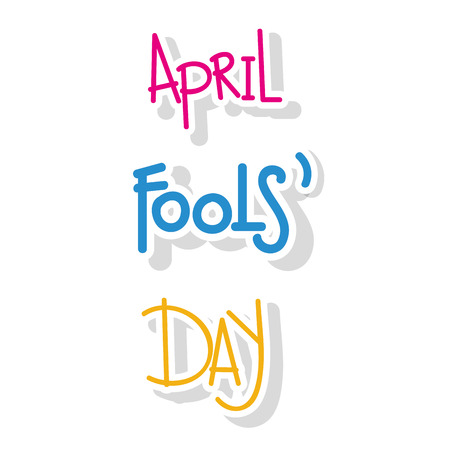 april fools day label vector illustration designのイラスト素材