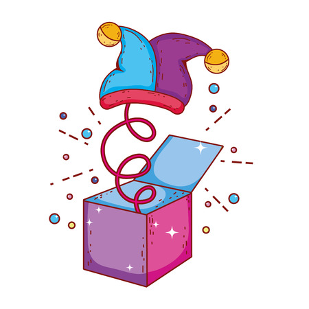 fools day surprise box vector illustration designのイラスト素材