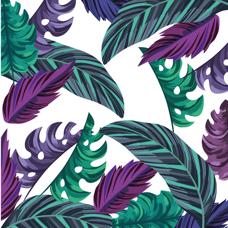 nature leafs seamless pattern cartoon vector illustration graphic designのイラスト素材