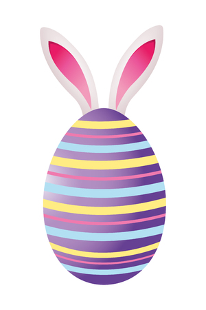 easter egg bunny cartoon vector illustration graphic designのイラスト素材