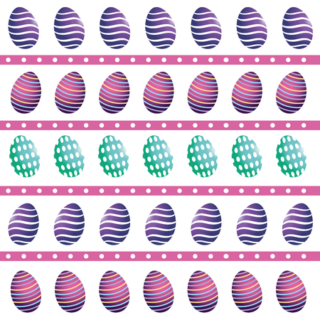 easter eggs pattern cartoon vector illustration graphic designのイラスト素材