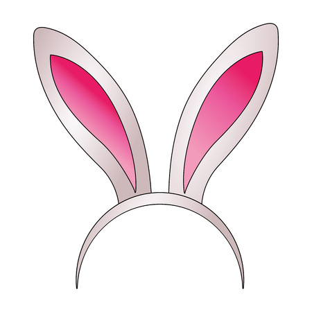 cute rabbit ears cartoon vector illustration graphic designのイラスト素材