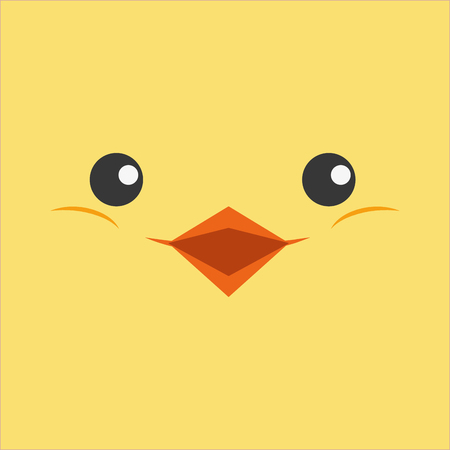 chicken face background cartoon vector illustration graphic designのイラスト素材