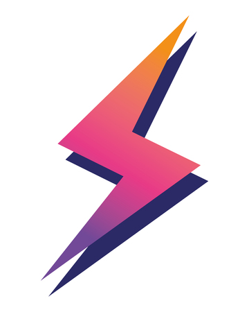 thunderbolt icon retroのイラスト素材