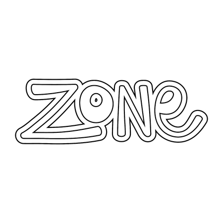 zone word isolated icon vector illustration designのイラスト素材
