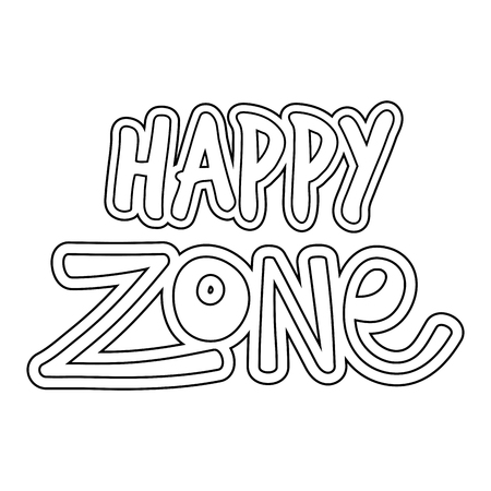 happy kids zone word label vector illustration designのイラスト素材