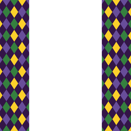 harlequin pattern frame vertical decoration vector illustration graphic designのイラスト素材