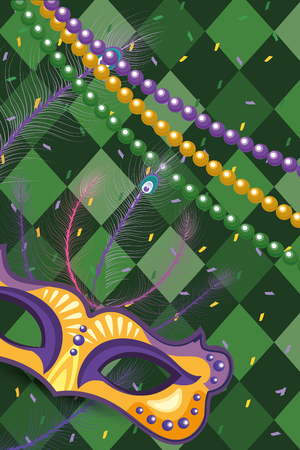 mask and beadsのイラスト素材