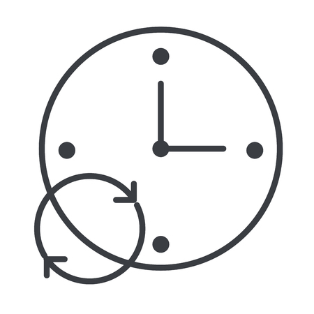 time clock arrows round cartoon vector illustration graphic designのイラスト素材