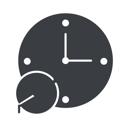 time clock cartoon vector illustration graphic designのイラスト素材