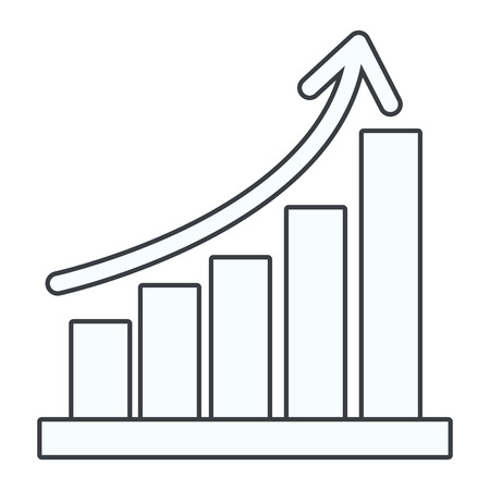 statistics graphics cartoon vector illustration graphic designのイラスト素材