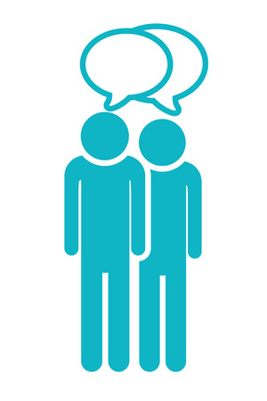 men pictogram with speech bubble cartoon vector illustration graphic designのイラスト素材