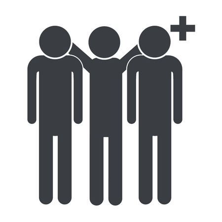 men pictogram add user cartoon vector illustration graphic designのイラスト素材